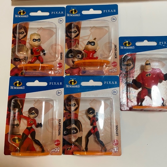 Disney Pixar the incredibles micro  action figures - Picture 1 of 10